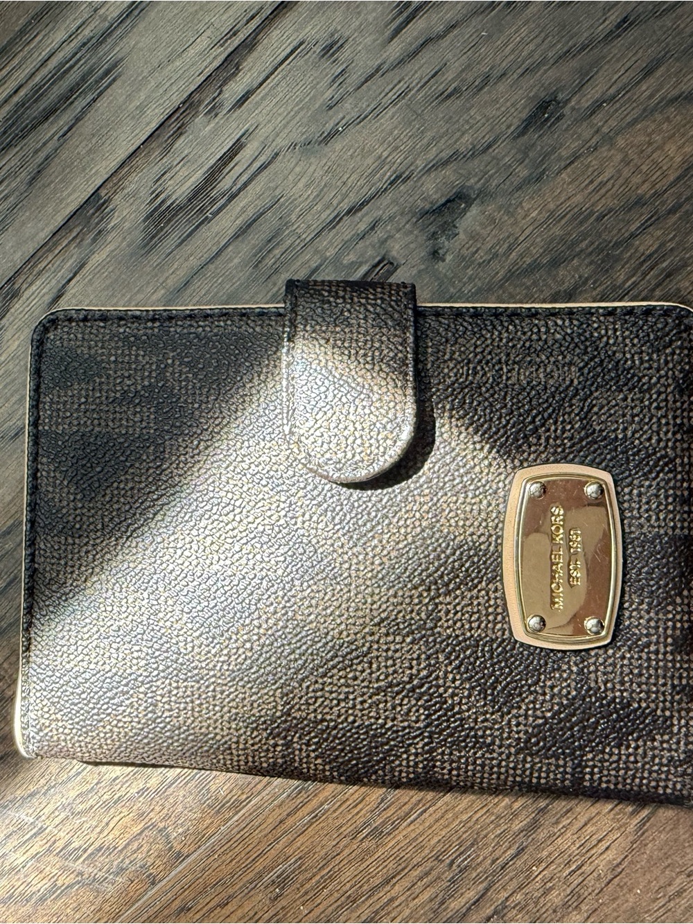Michael Kors Brown Textured passport holder